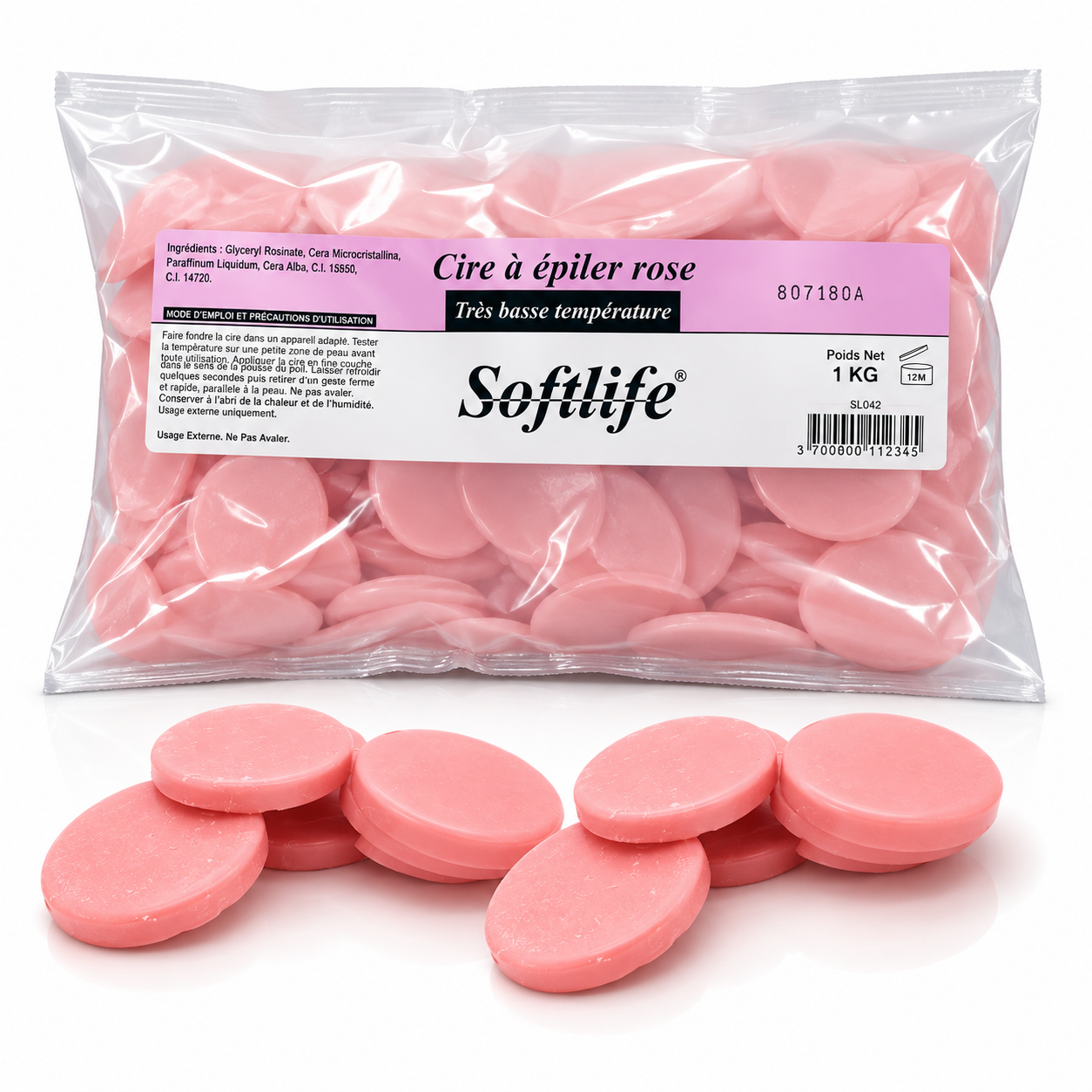 Cire rose recyclable basse temperature 1kg